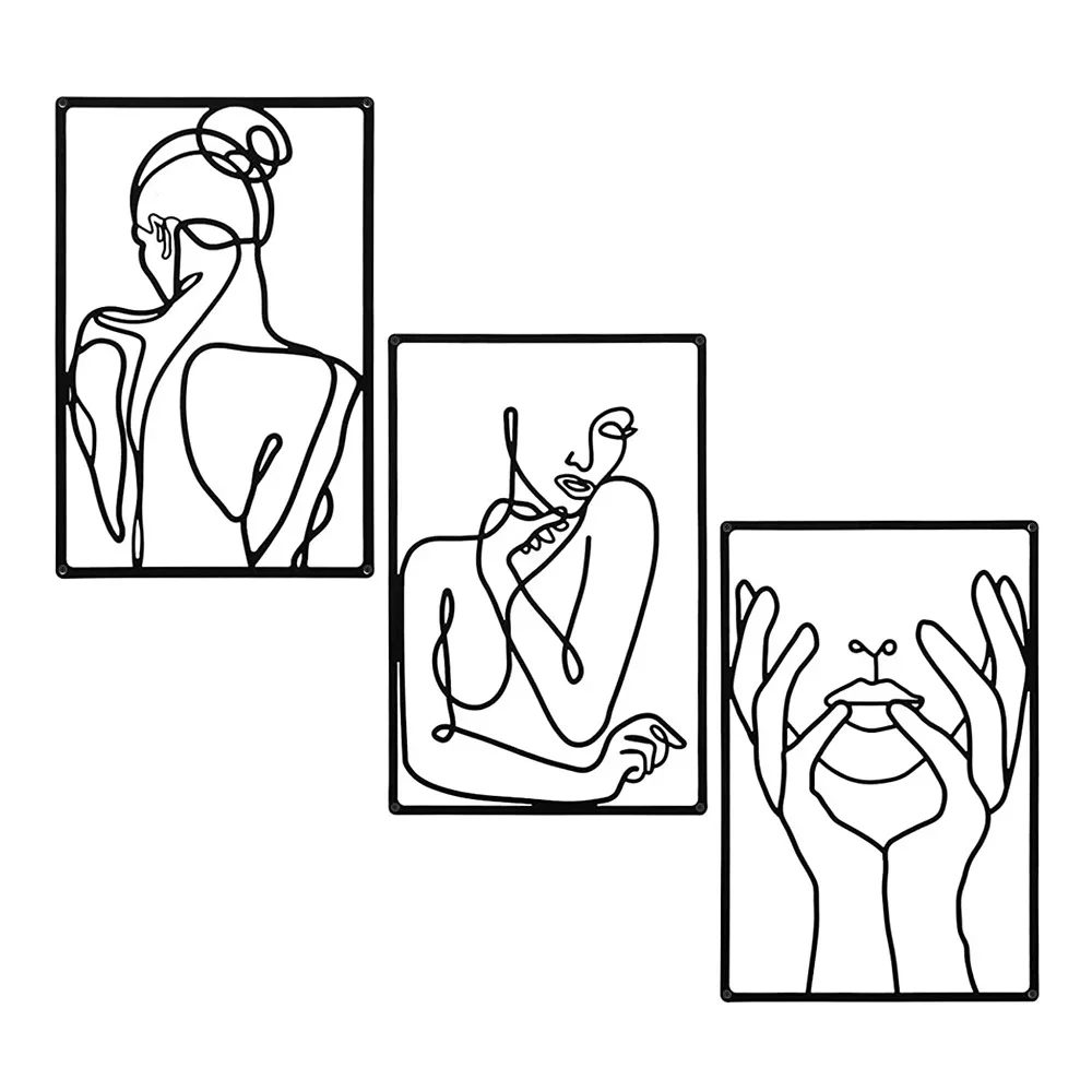 Home Creation Bathroom - 3 stücke atember aubende Strich zeichnung