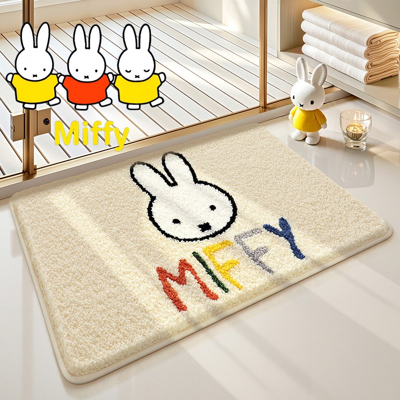 Home Edit Bathroom - Kawaii Miffy Bodenmatte Niedliche Cartoon-Miffy-Badezimmermatte für