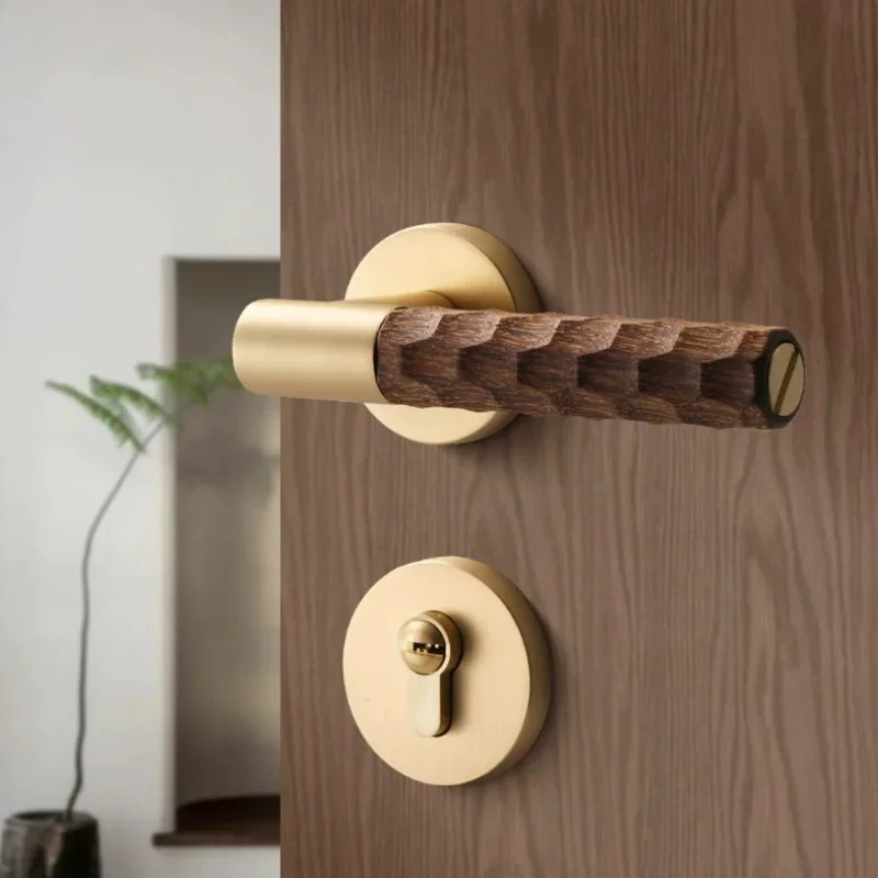 Home Bathroom Lock - Holztürgriff Zink Silent Lock Indoor Schlafzimmer