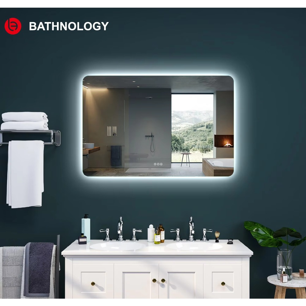 Bathroom Mirror Led - Herstellerprodukt: Großer Rechteckiger LED-Spiegel mit Hintergrundbeleuchtung
