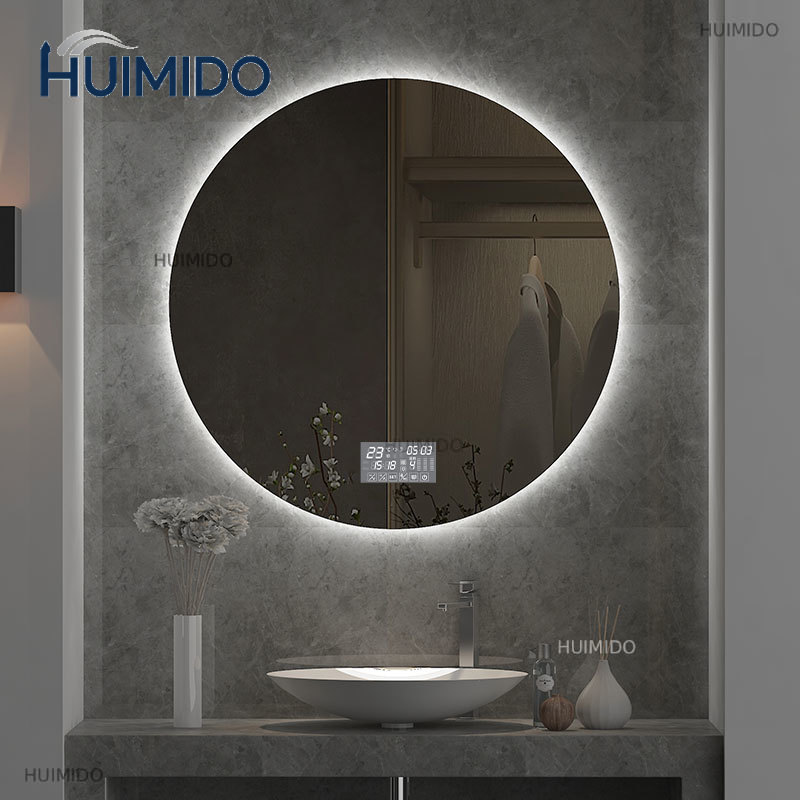 Bathroom Mirror Led - Badezimmerspiegel Durchmesser 70CM Runder Intelligenter Waschtischspiegel