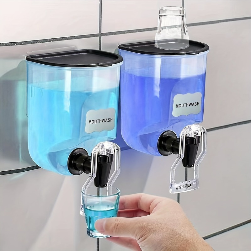 Home Creation Bathroom - 2 Stück 600ml Mundwasser-Spender, wiederverwendbarer Behälter