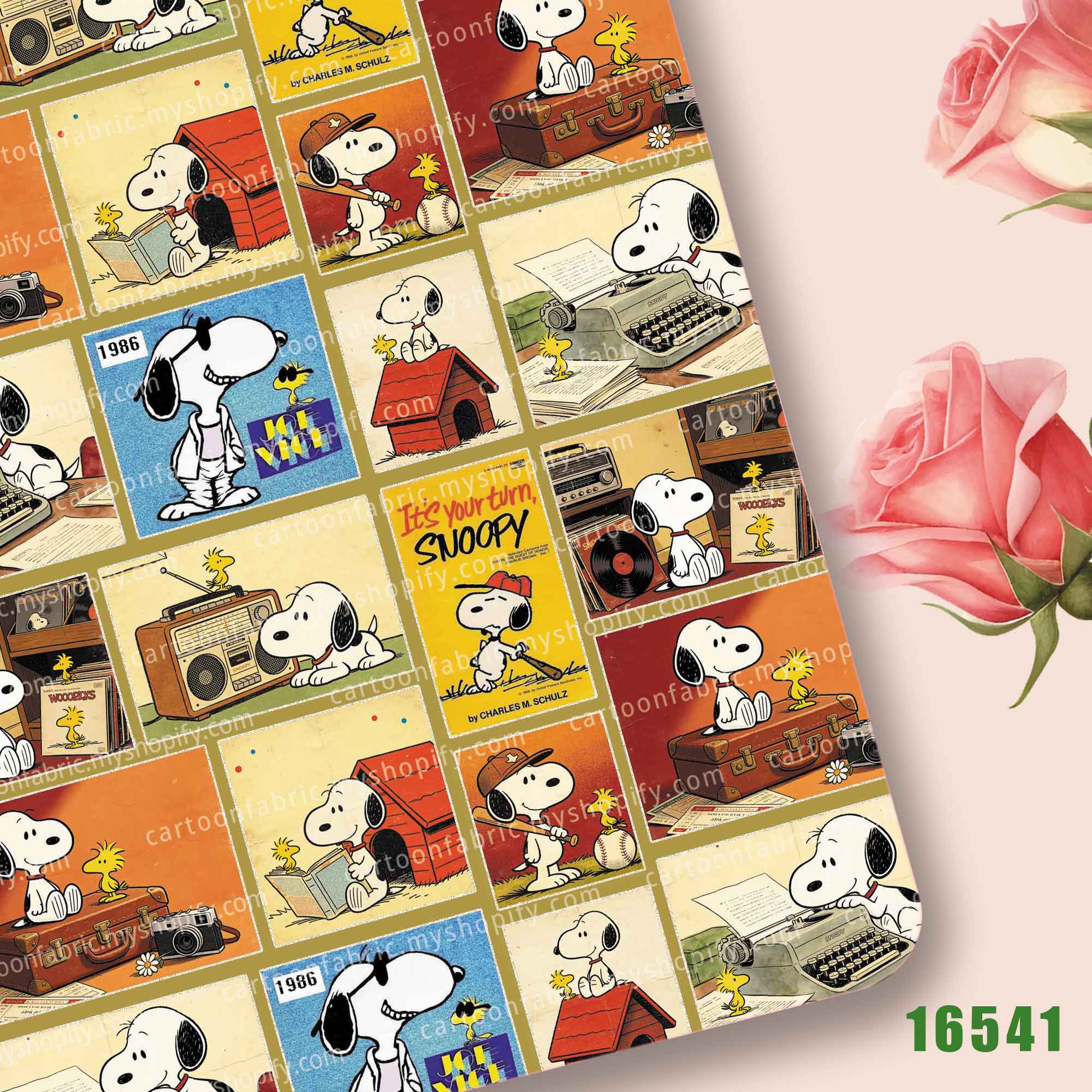 Home Creation Bathroom - TAKARA TOMY Snoopy Stoff 140x50CM Cartoon-Bedruckter