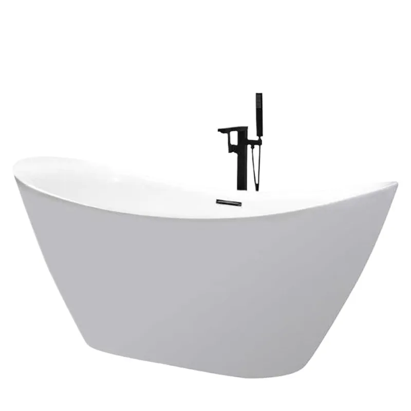 Home Bathroom Tub - Freistehende Acryl-Badewanne mit dünnem Rand, ovale