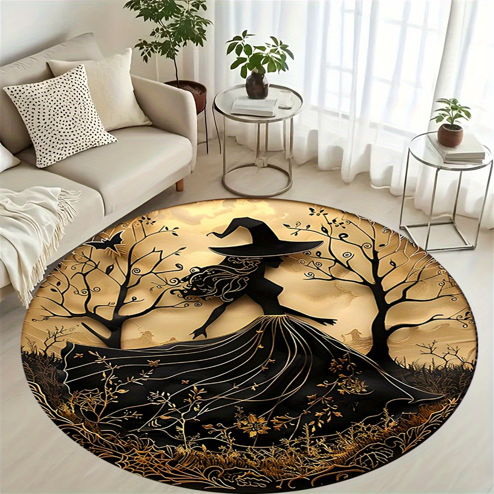 Home Bathroom Door Design - 1 Stück runde Matte mit Halloween-Motiv