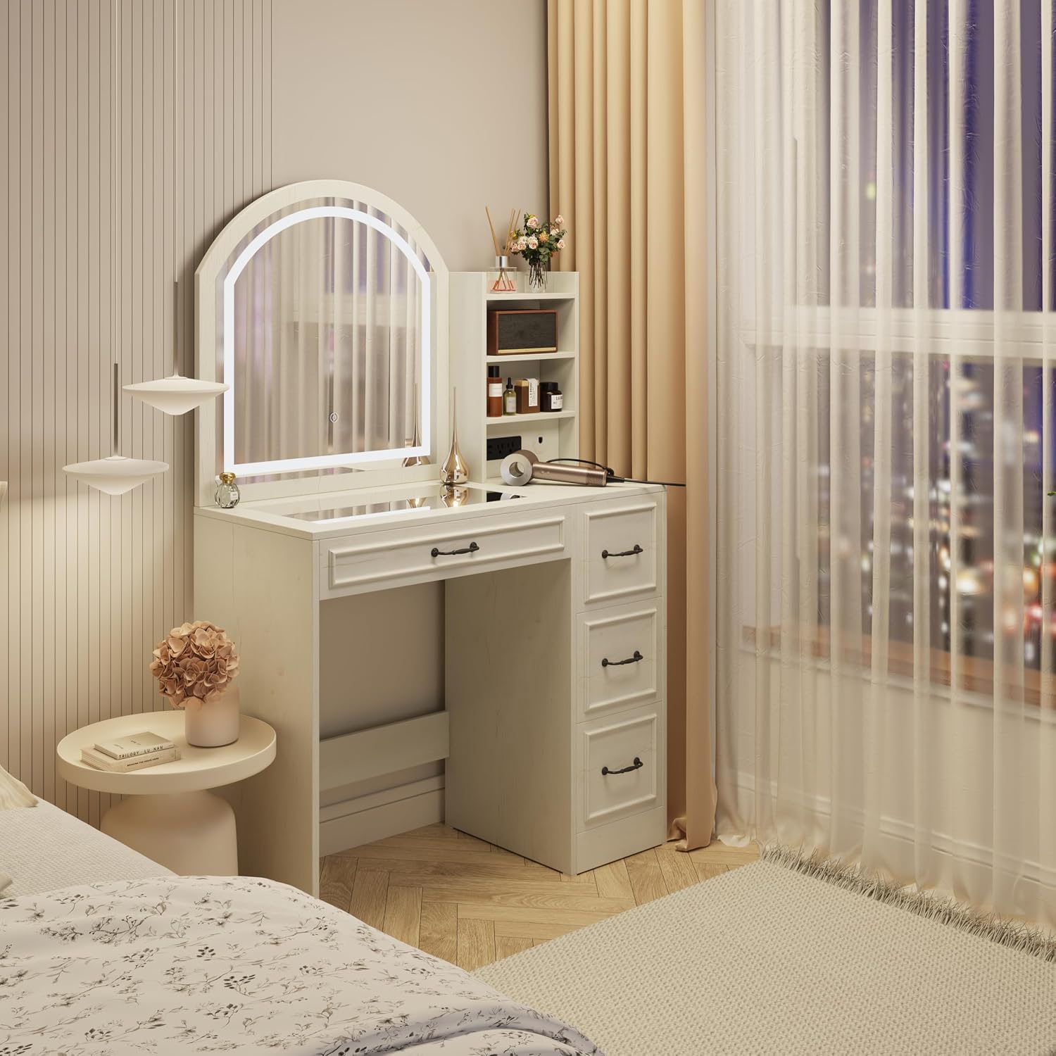 Moderner Schminktisch mit bele – Home Outlet Bathroom Mirrors Bewertung und Preis