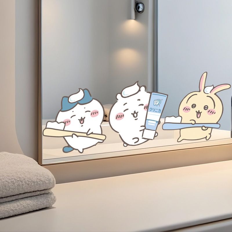 Heiße Chiikawa Spiegelaufklebe – Home Edit Bathroom Bewertung und Preis