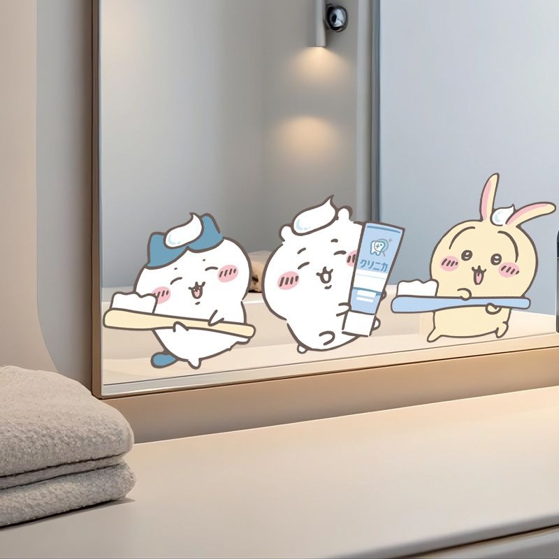 Heiße Chiikawa Spiegelaufklebe – Home Edit Bathroom Bewertung und Preis