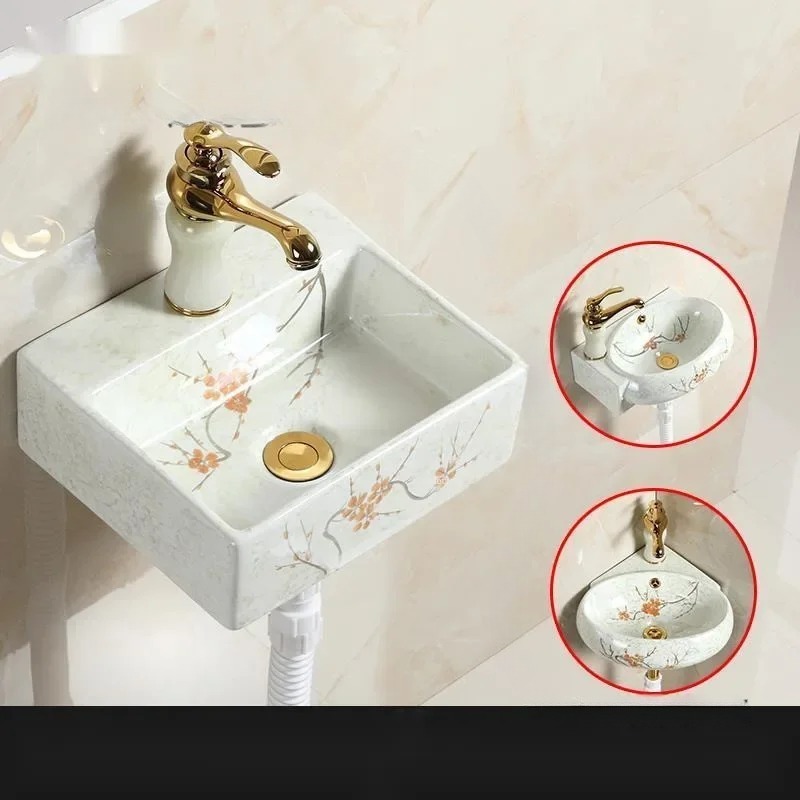 Keramik-Eckwaschbecken, dreiec – Home Bathroom Wall Decor Bewertung und Preis