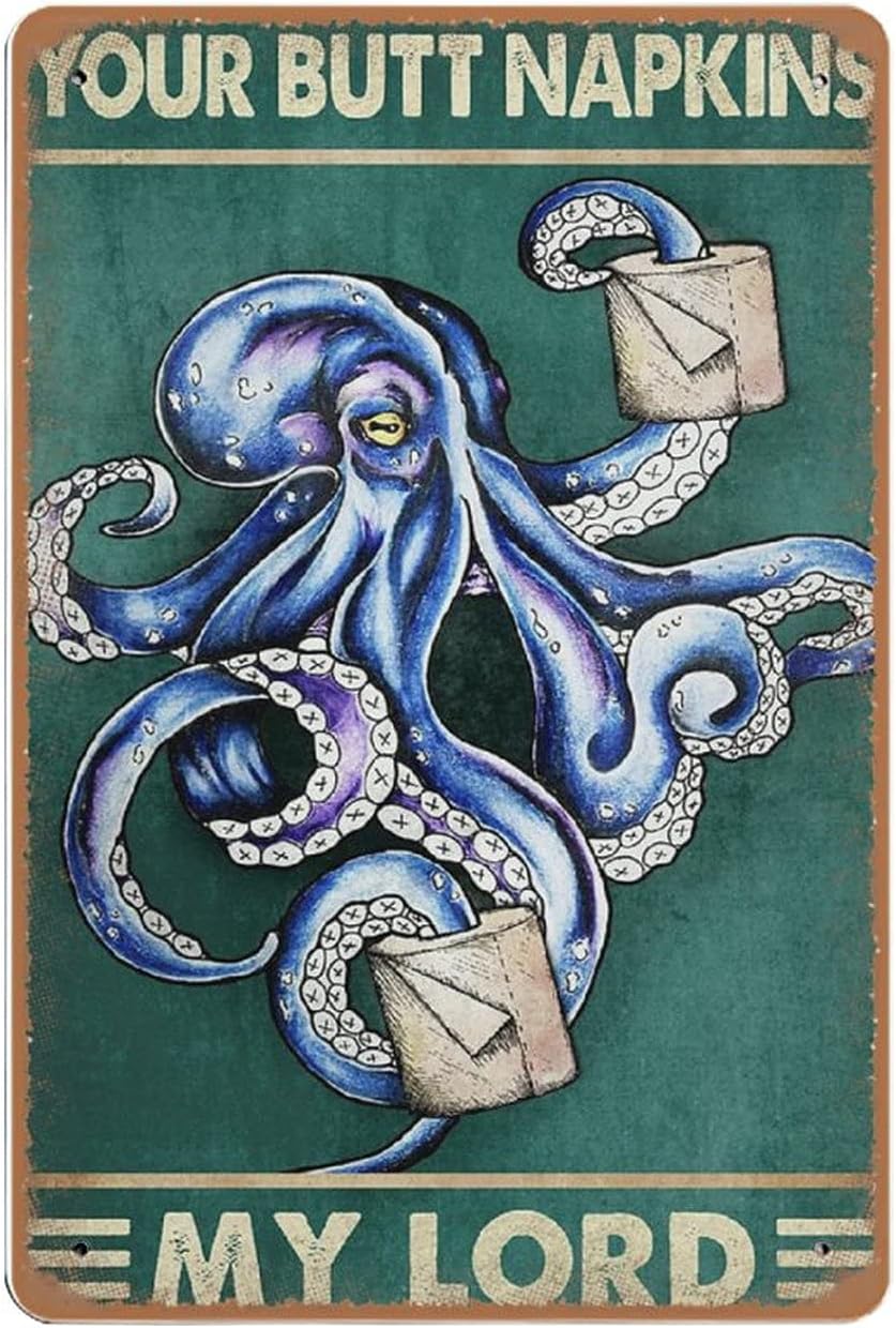 Dreacoss Oktopus Vintage Blech – Home Bathroom Wall Decor Bewertung und Preis
