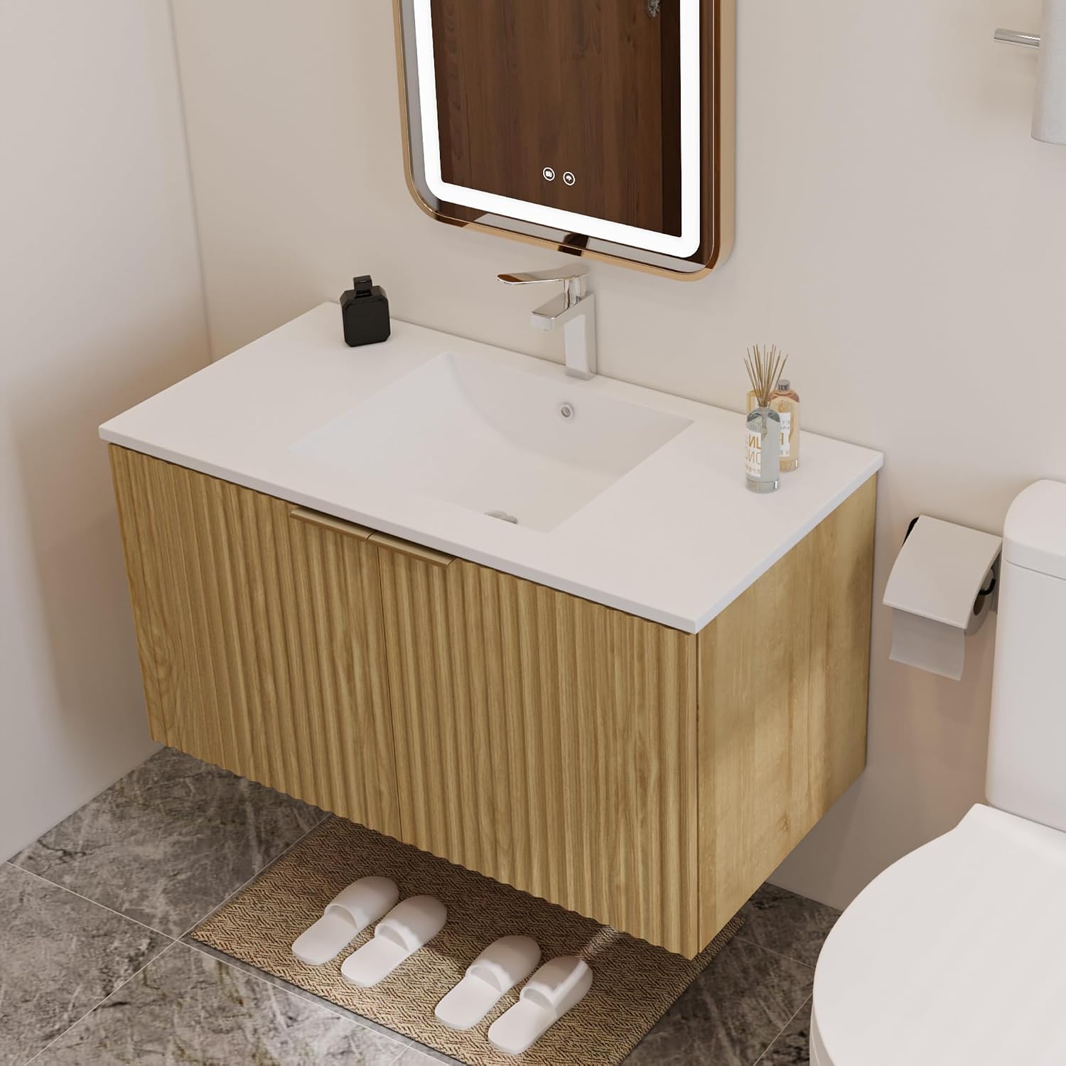Moderner schwebender Badezimme – Home Bathroom Bewertung und Preis