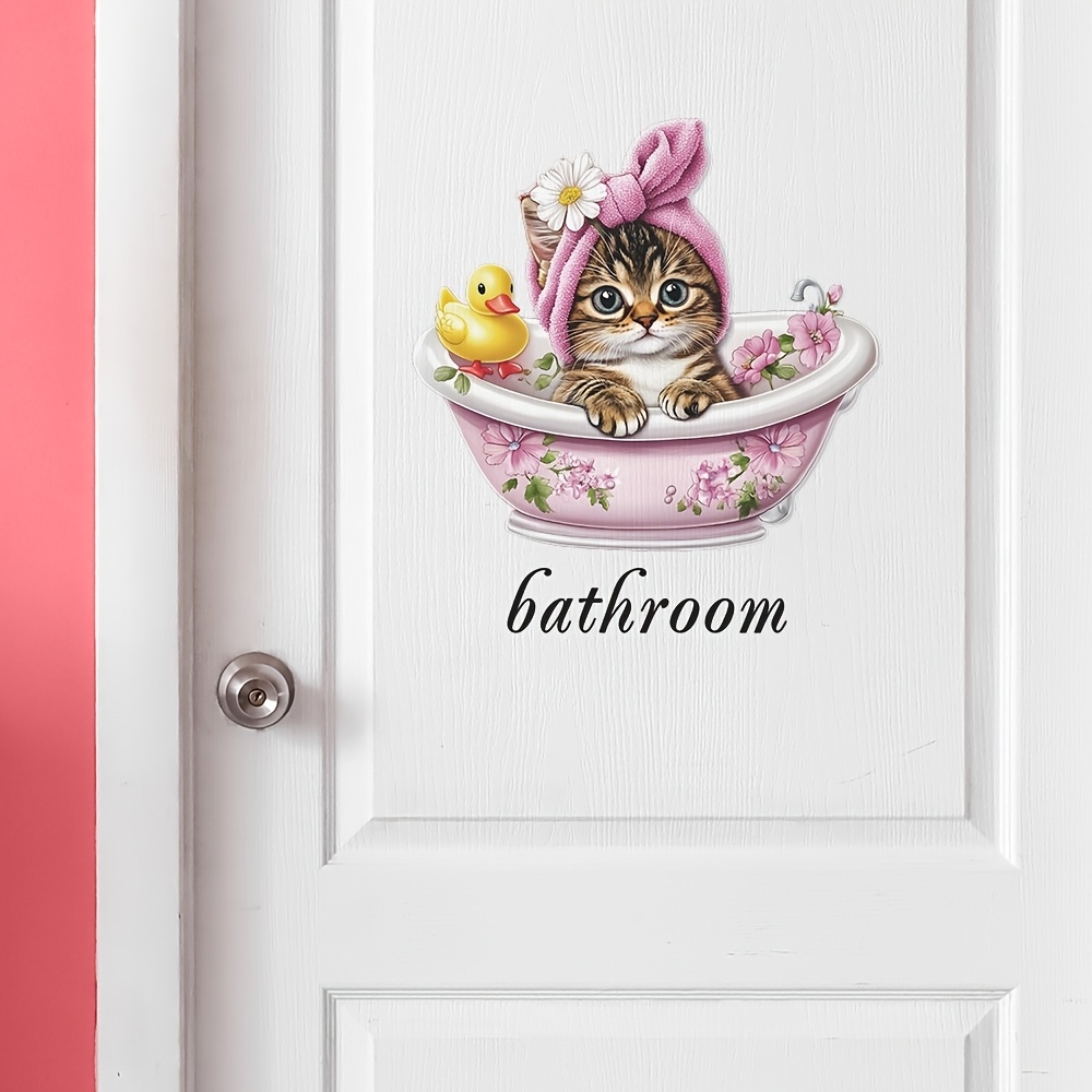 Niedliche Cartoon-Katzen-Badez – Home Bathroom Wall Tiles Bewertung und Preis