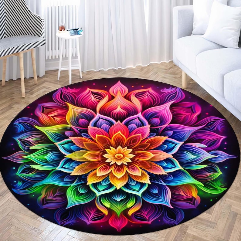 Runder Teppich mit Regenbogen- – Home Bathroom Door Design Bewertung und Preis