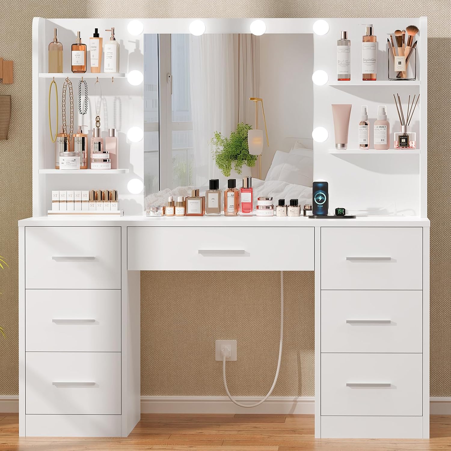 Großer Schminktisch mit LED-be – Home Outlet Bathroom Mirrors Bewertung und Preis