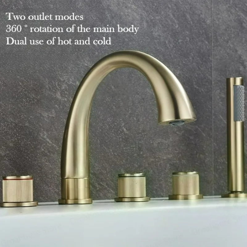 Gebürsteter Gold-Badarmatur mi – Home Bathroom Tub Bewertung und Preis