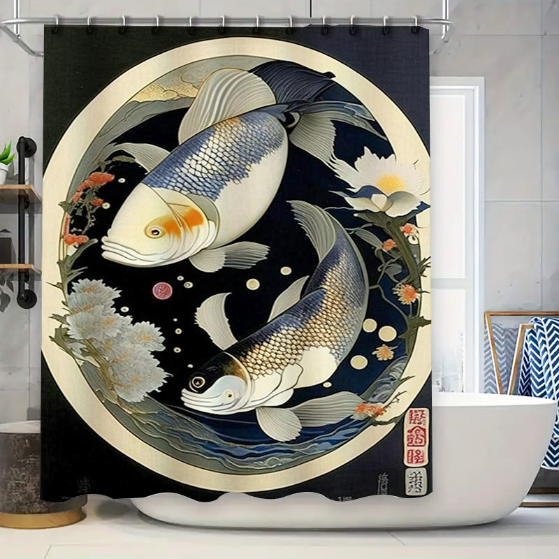 Vintage japanischer Fischdruck – Japanese Home Bathroom Design Bewertung und Preis
