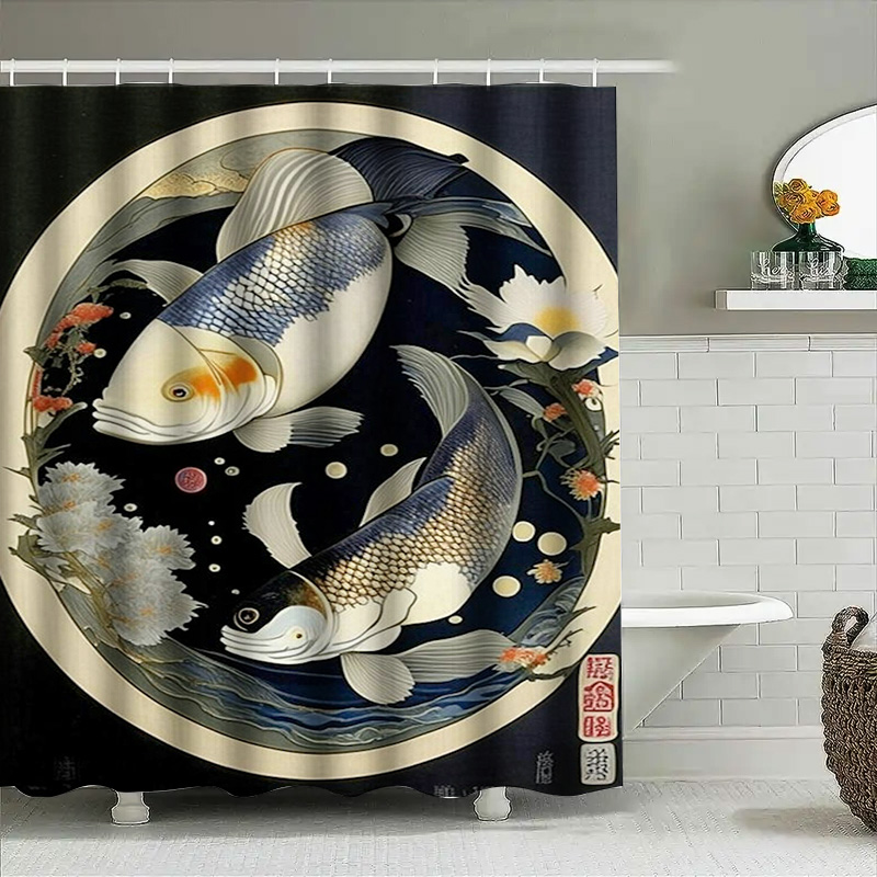 Vintage japanischer Fischdruck – Japanese Home Bathroom Design Bewertung und Preis
