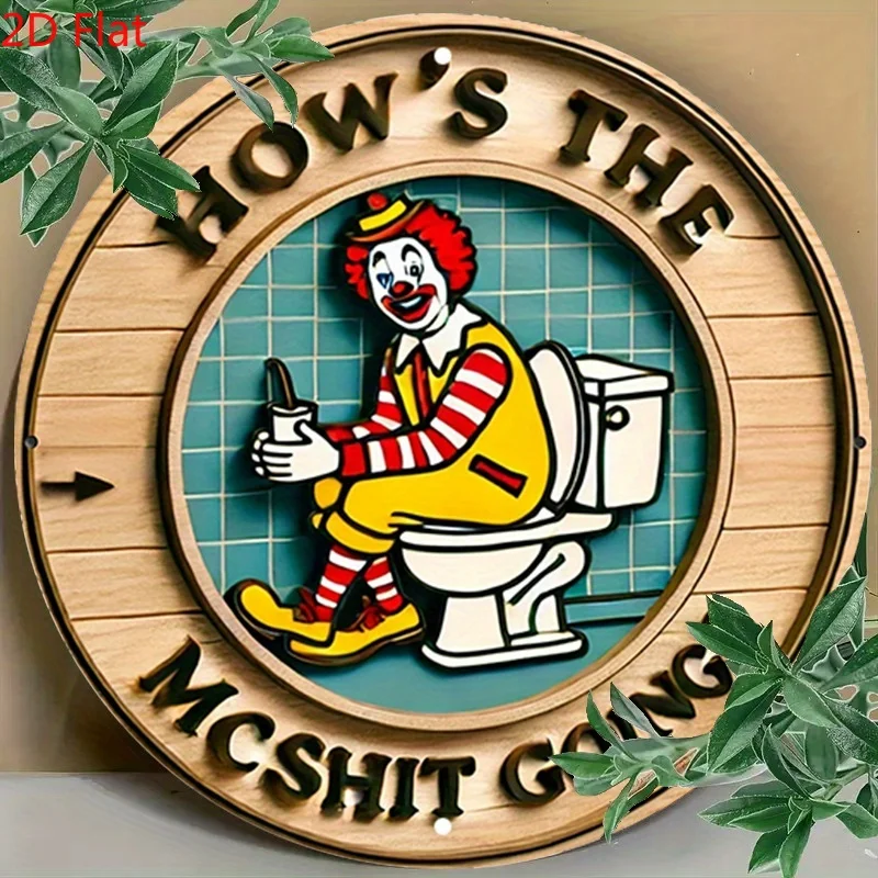Vintage Clown-Metallschild, 7, – Home Bathroom Wall Decor Bewertung und Preis