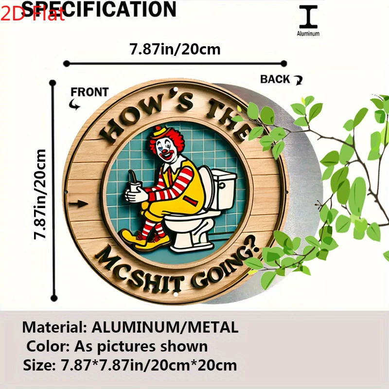 Vintage Clown-Metallschild, 7, – Home Bathroom Wall Decor Bewertung und Preis
