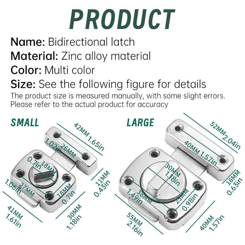 1pc Home Security Latch Drehen – Home Bathroom Lock Bewertung und Preis