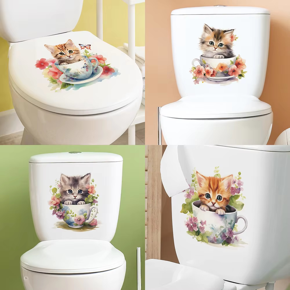 Teetassen-Katzen-Blumen-Wandau – Home Bathroom Wall Tiles Bewertung und Preis