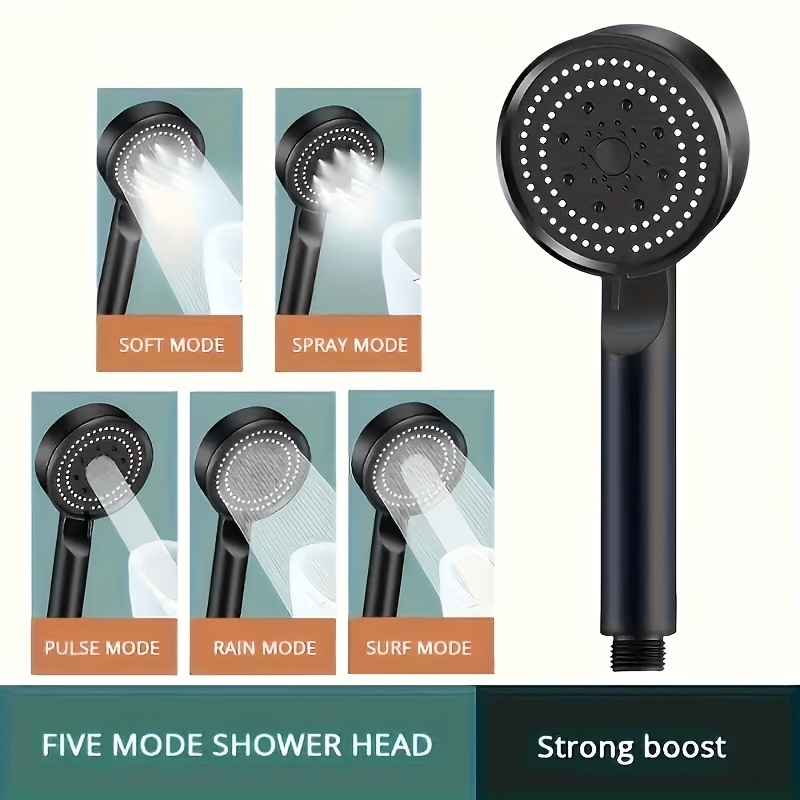 Schwarzer Hochdruck-Duschkopf  – Home One Bathroom Accessories Bewertung und Preis