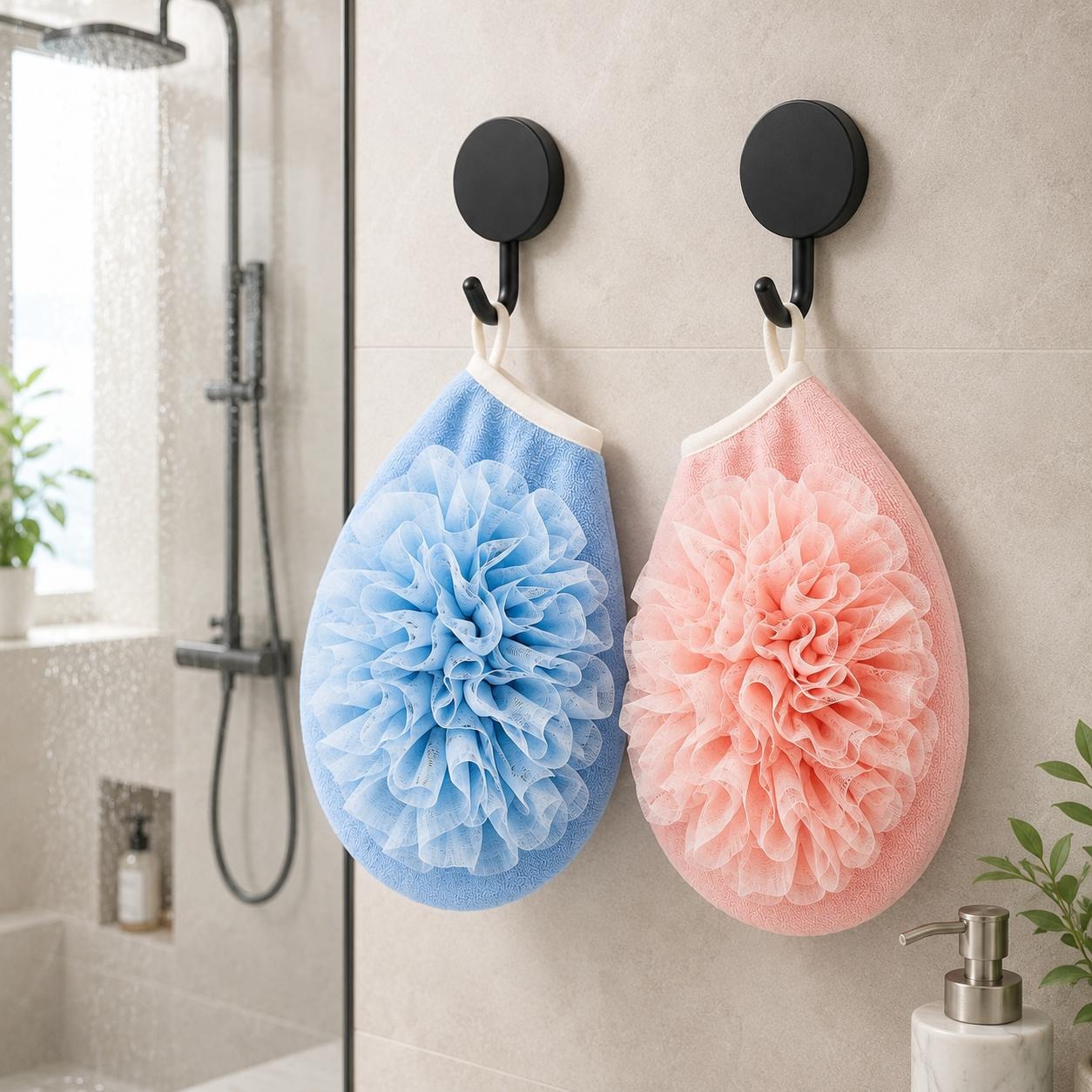 2 Paar Badehandschuhe + 2 Hake – Home Bathroom Cleaning Kit Bewertung und Preis