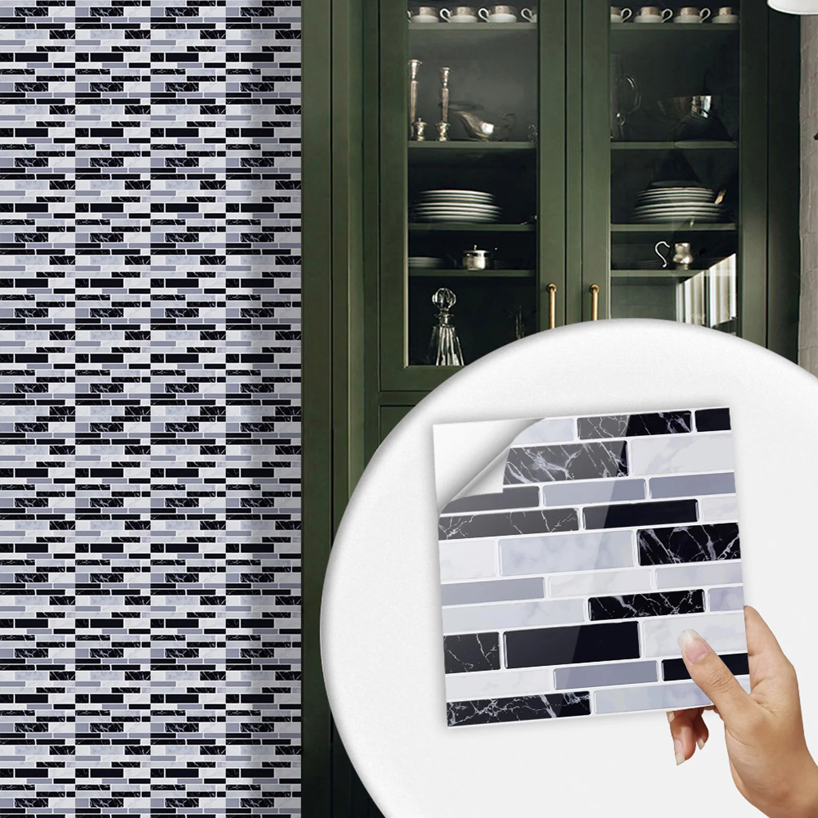 10x selbst klebende 3d-Mosaikf – Home Bathroom Wall Tiles Bewertung und Preis