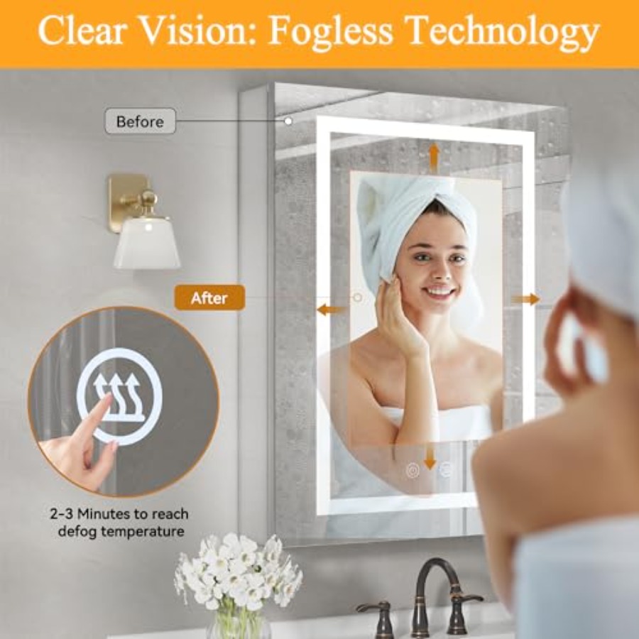 Badezimmer-Aluminium-LED-Mediz – Bathroom Mirror Led Bewertung und Preis