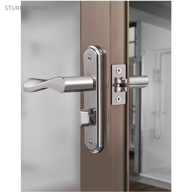 1 Satz Edelstahl-Badezimmer tü – Home Bathroom Lock Bewertung und Preis